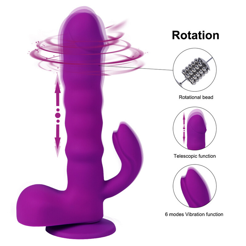 Teleskopischer DrÜckender Rotationspenis Dildo Automatische Sexmaschine Vibrator Erwachsenenspielzeug